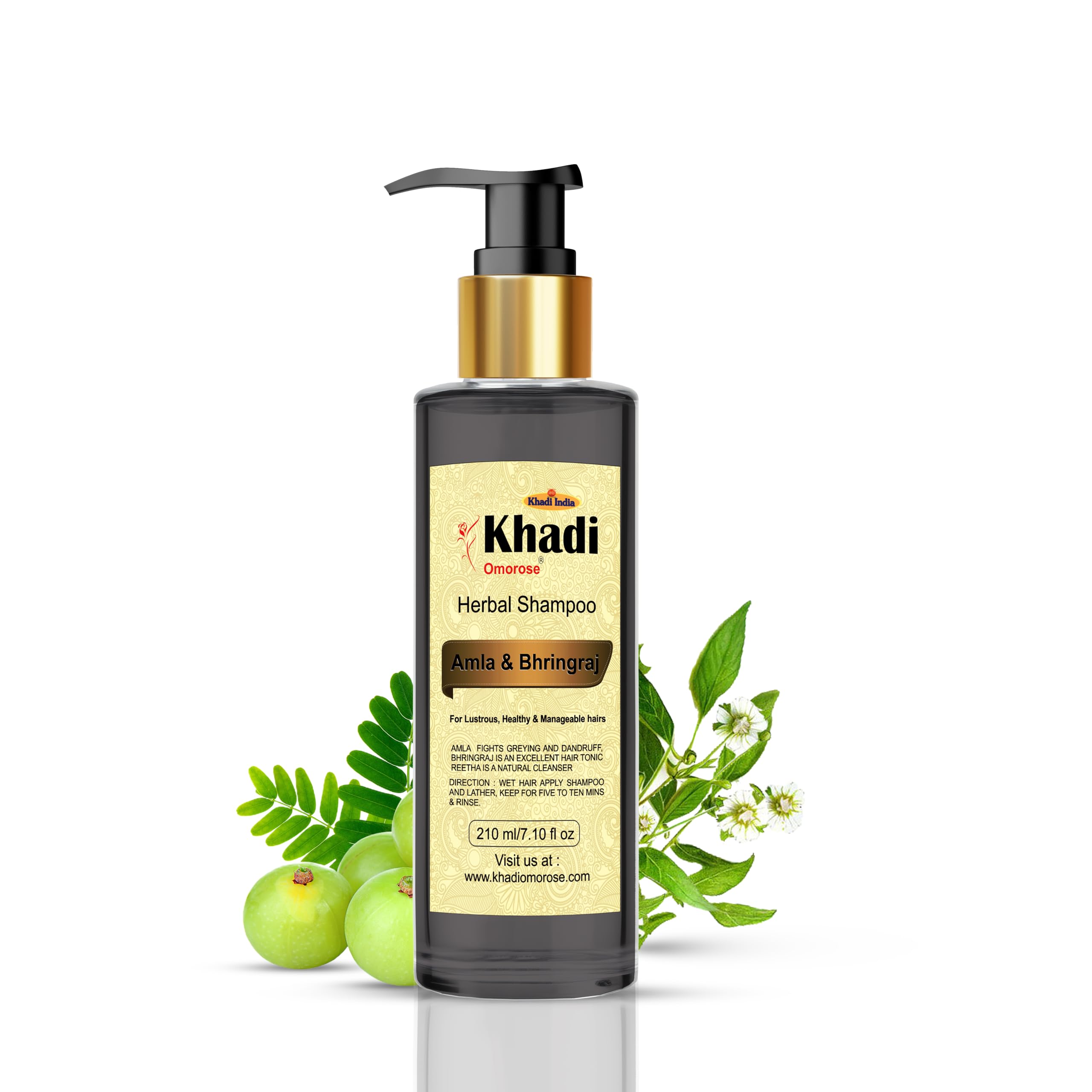 Khadi Omorose Ayurvedic Amla & Bhringraj Shampoo, 210 ml