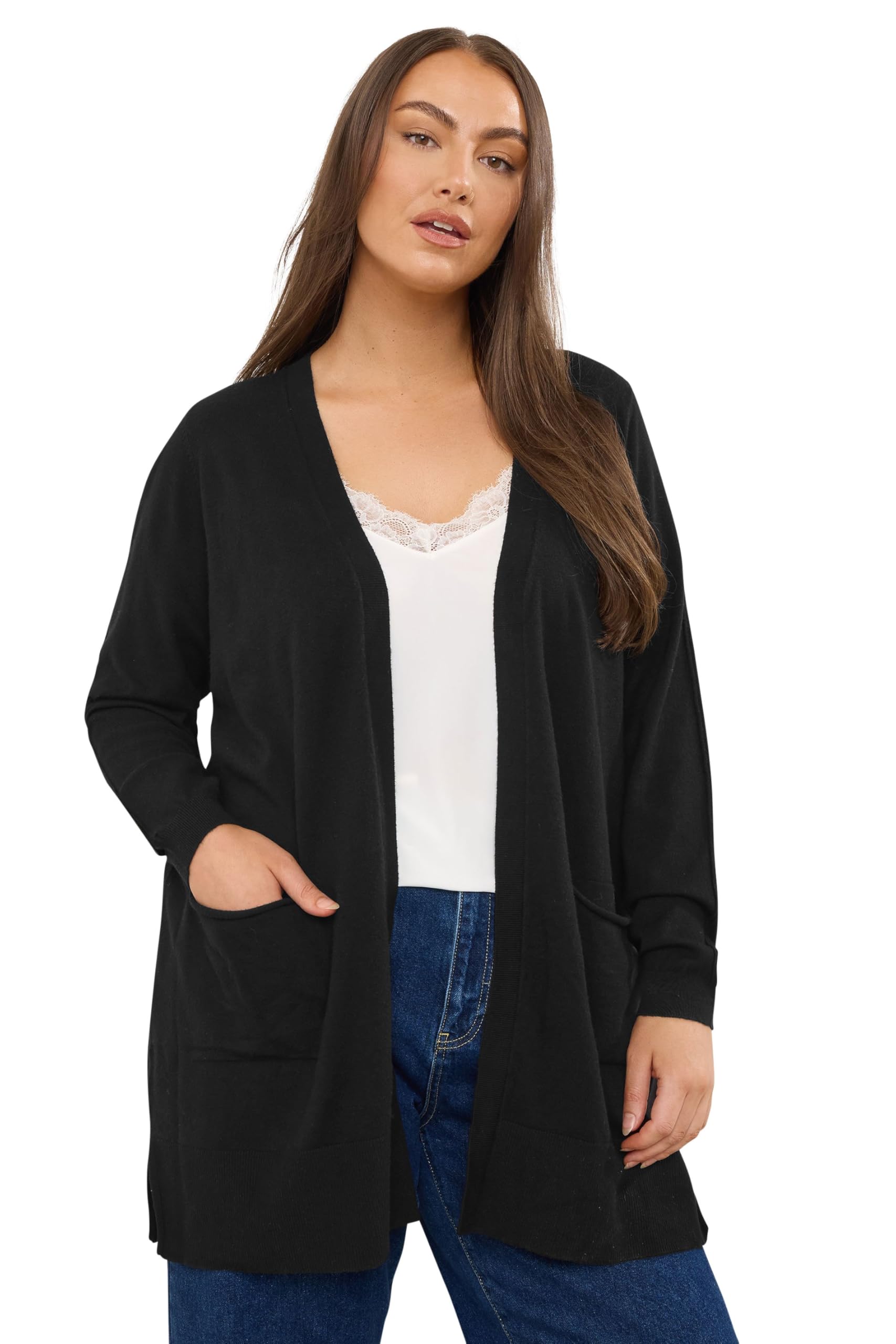 Evans - Women's Cardigan - Black - Size 26-28