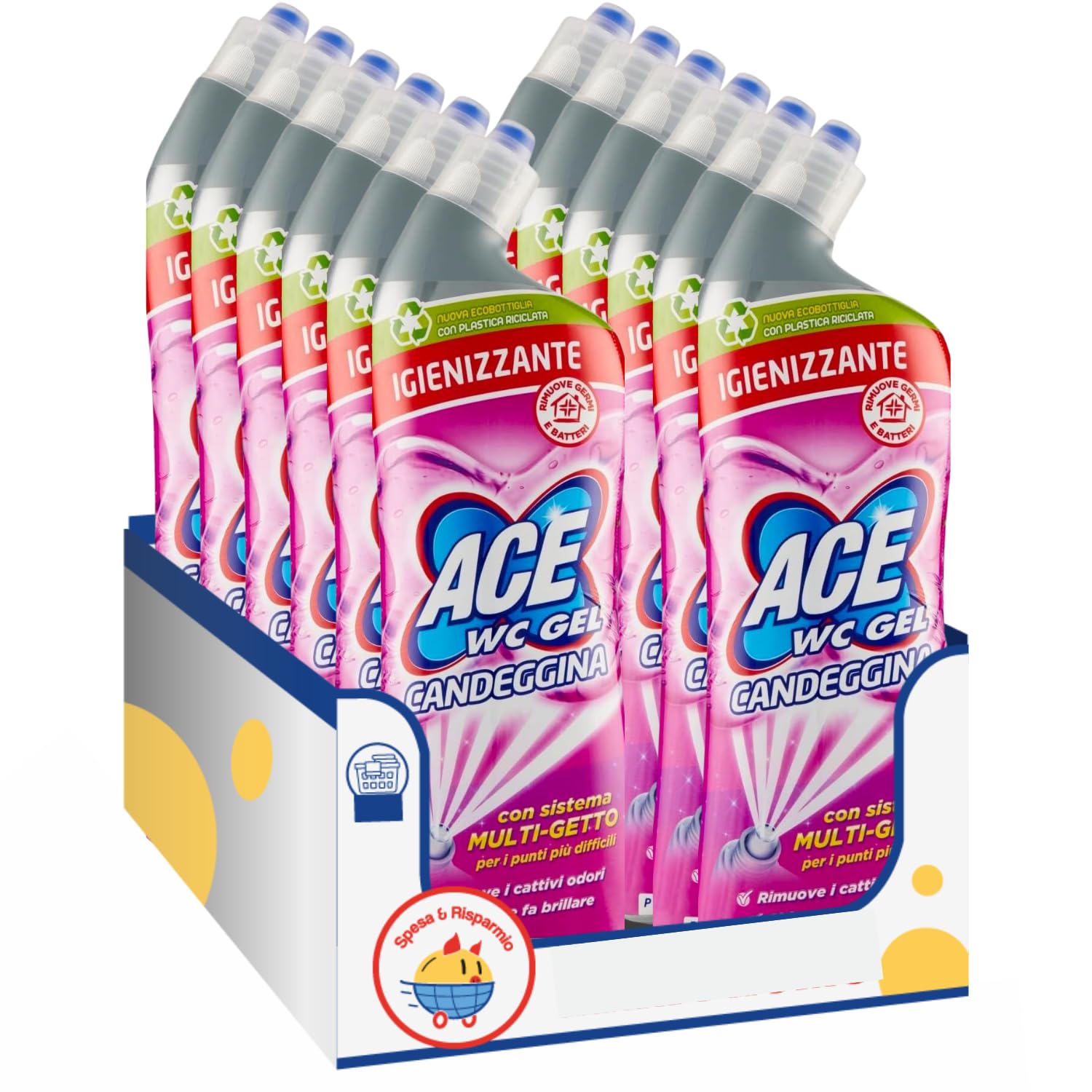 Gel Igienizzante WC con Candeggina 700 ml – Pulizia Profonda e Igiene – Variazioni 4/8/12 Pezzi (12)