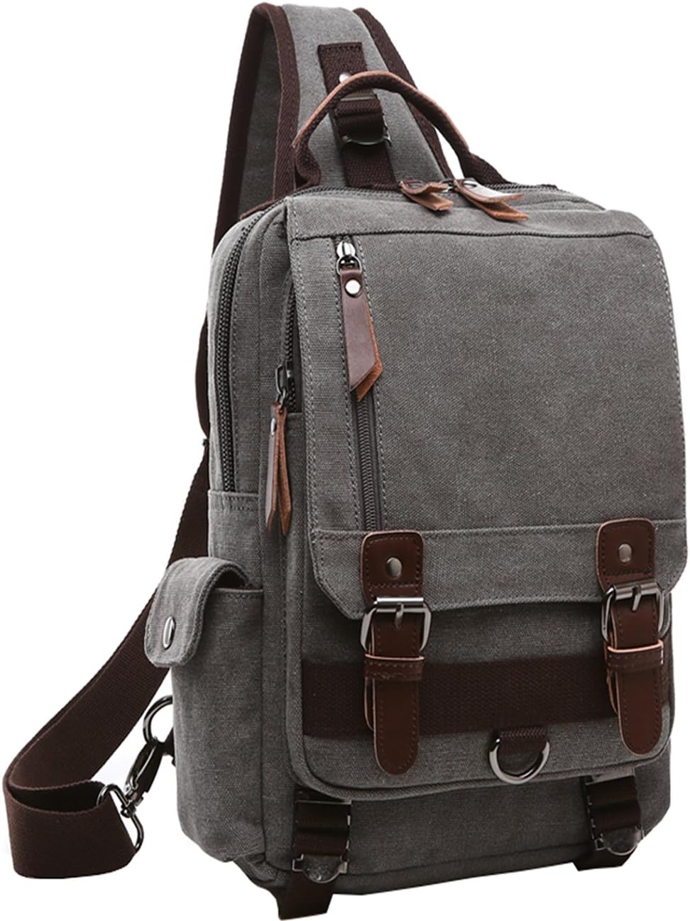 mygreenCanvas Cross Body Messenger Bag Shoulder Sling Backpack Travel Rucksack