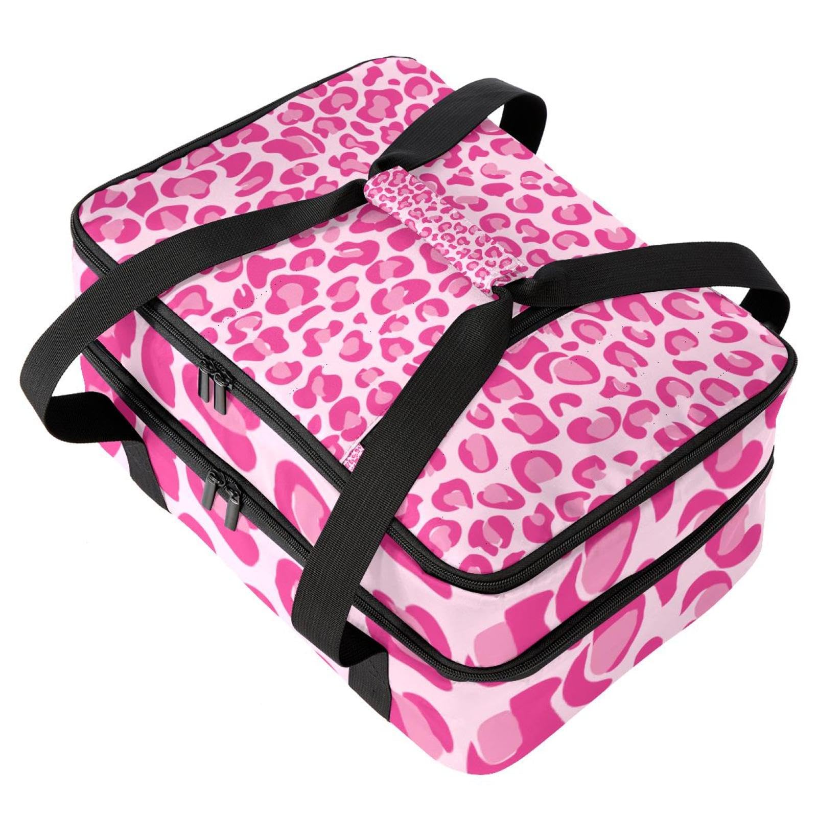 Grand sac à déjeuner isotherme pour homme et femme, double couche, étanche, étanche, réutilisable, sac fourre-tout pour le travail, l'école, le pique-nique, la plage, le camping, les voyages, motif