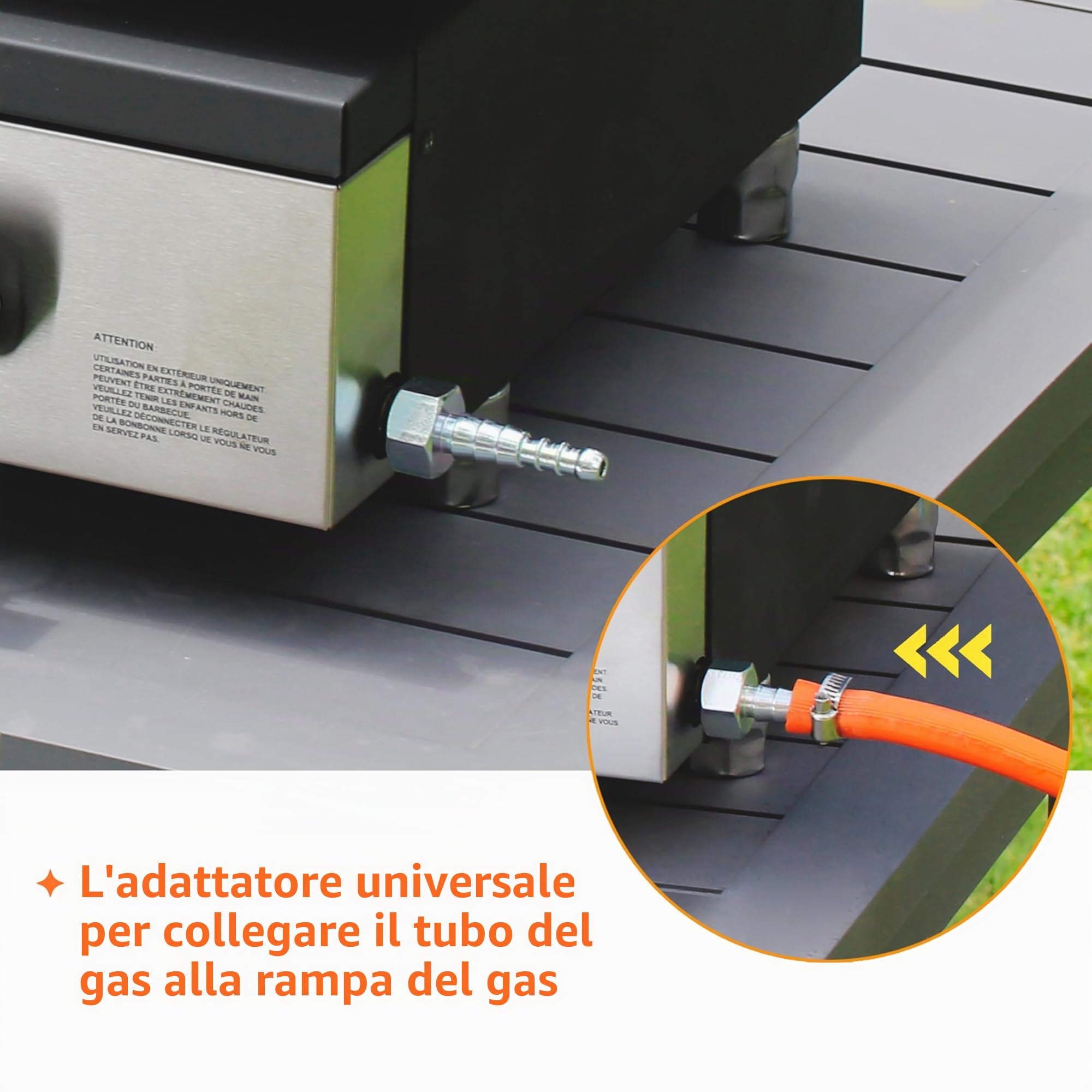 BIGHORN Plancha - Barbecue a gas, portatile, 4 bruciatori