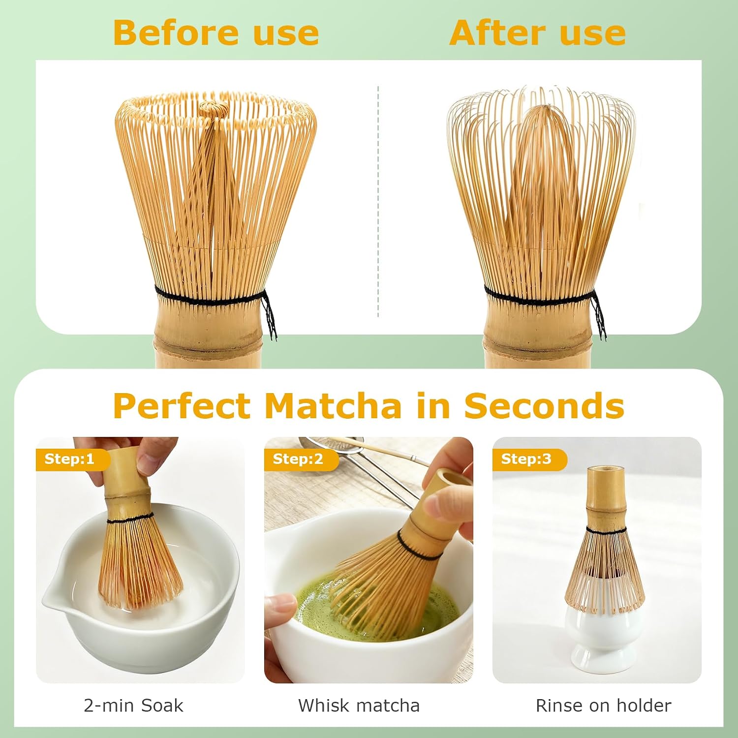 Matcha Whisk Bamboo Whisks Traditional Chasen Wisk for Japanese Tea Ceremony