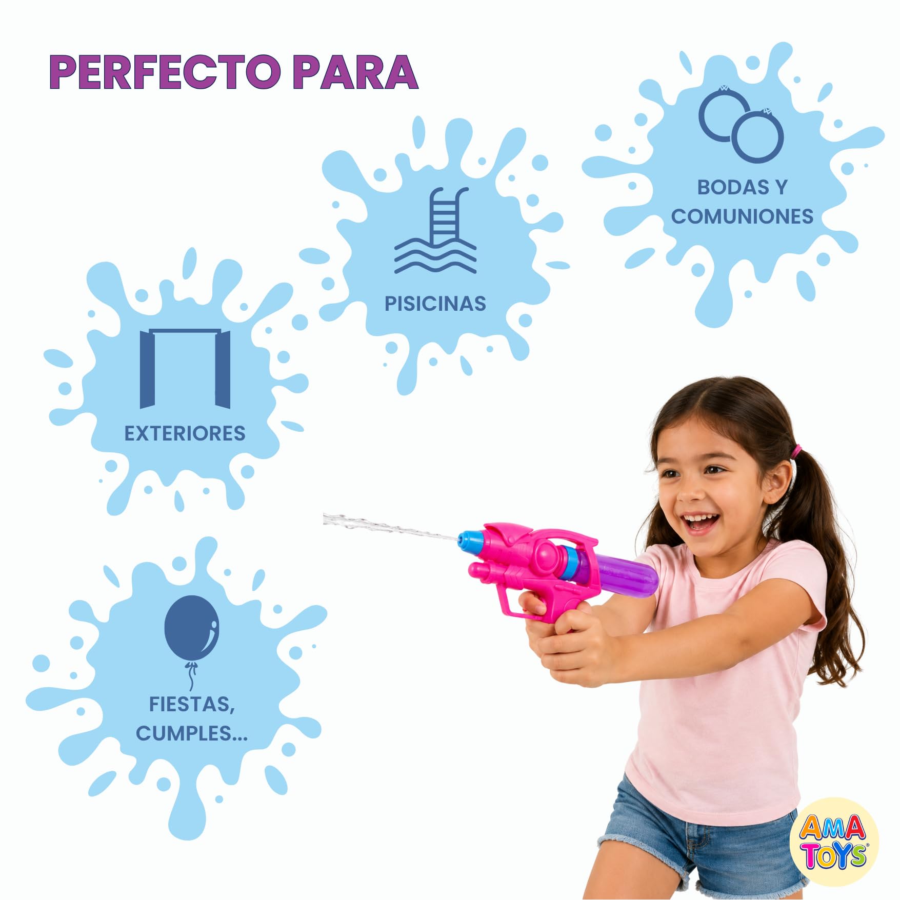 Pack de 36 Mini Pistolas De Agua para Niños - Juguete Divertido De Verano - Ideal para Playa, Piscina Y Jardín - Fáciles De Usar - Cumpleaños (Mix_36_3)