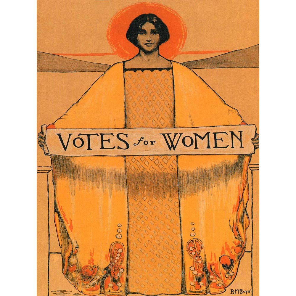 Wee Blue Coo Political Suffrage Women USA Votes Vintage Advertising Art Print Poster Wall Decor 12X16 Inch