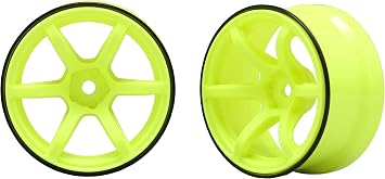 Yokomo 12mm Hex Racing Performer High Traction RWD Drift Wheels Yellow 2