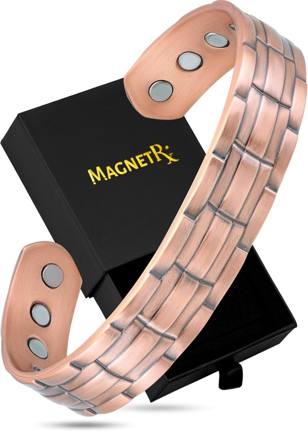 MagnetRX® Pulsera magnética para hombre – Cobre puro 99.9%