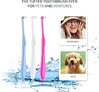Vista 3 de Boao 12 piezas de cepillo de dientes copetudo, cepillo de dientes compacto a granel, cepillo de dientes de ortodoncia suave, cepillo interdental
