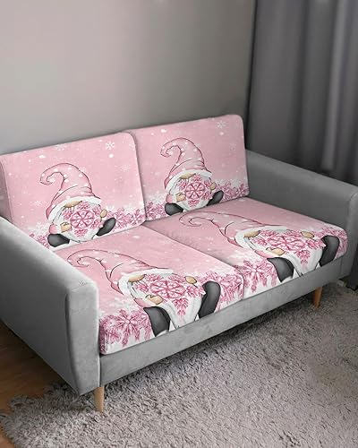 Miniatura 10 de Wowouhiya Fundas de cojín para sofá con texto en inglés "Merry Christmas", funda elástica para sofá con parte inferior elástica, fundas protectoras