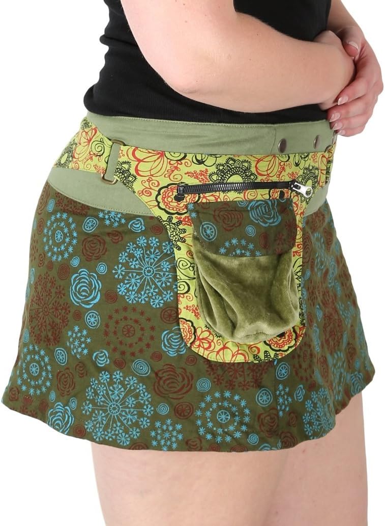 Kathmandu Women's Adjustable Mini Skirt with Cargo Zip Pocket - One Size Fits M L XL 2X