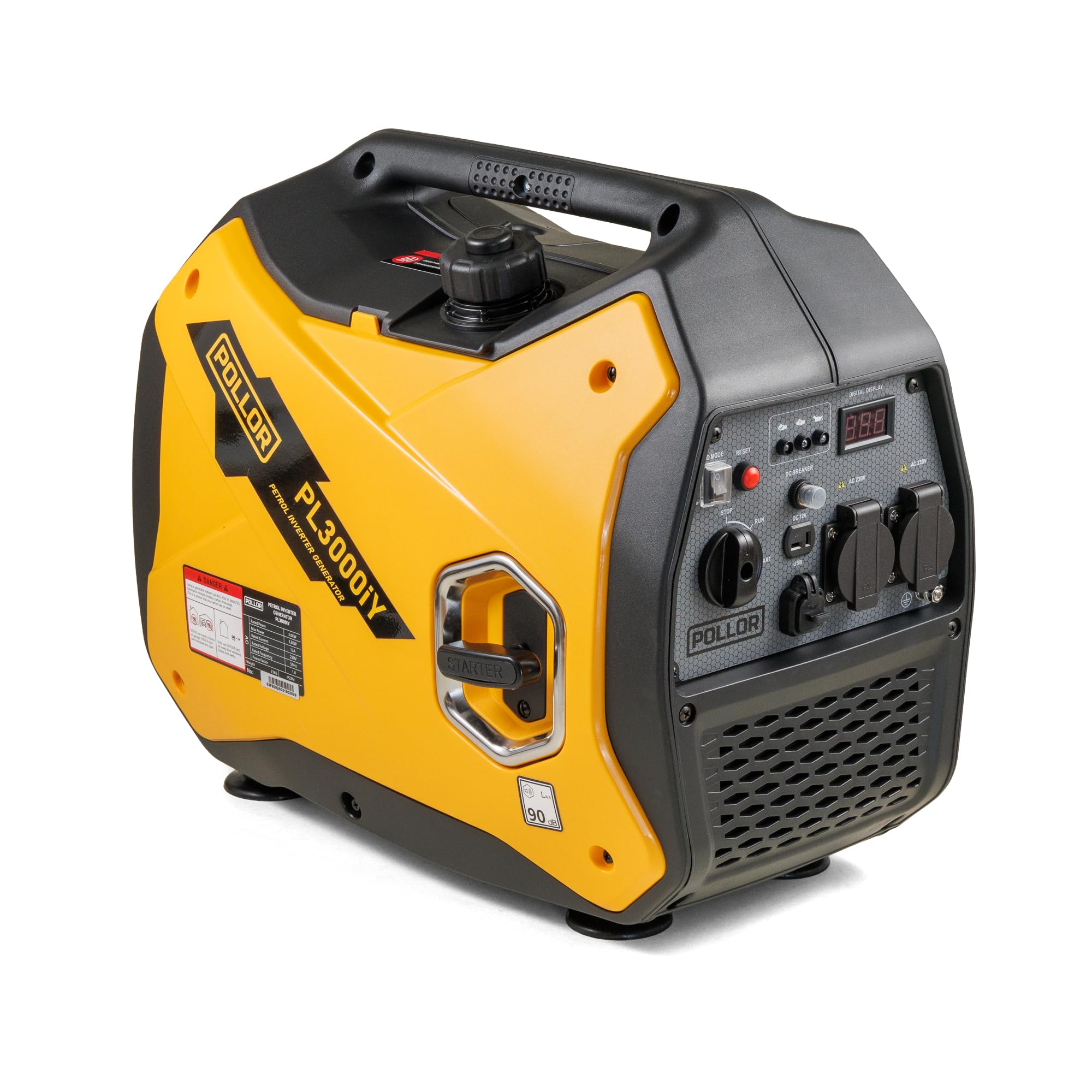 3500W Quiet Petrol Inverter Generator, Portable 4-Stroke Suitcase Generator for Camping, Caravan, Motorhome, Garden & Emergency Backup