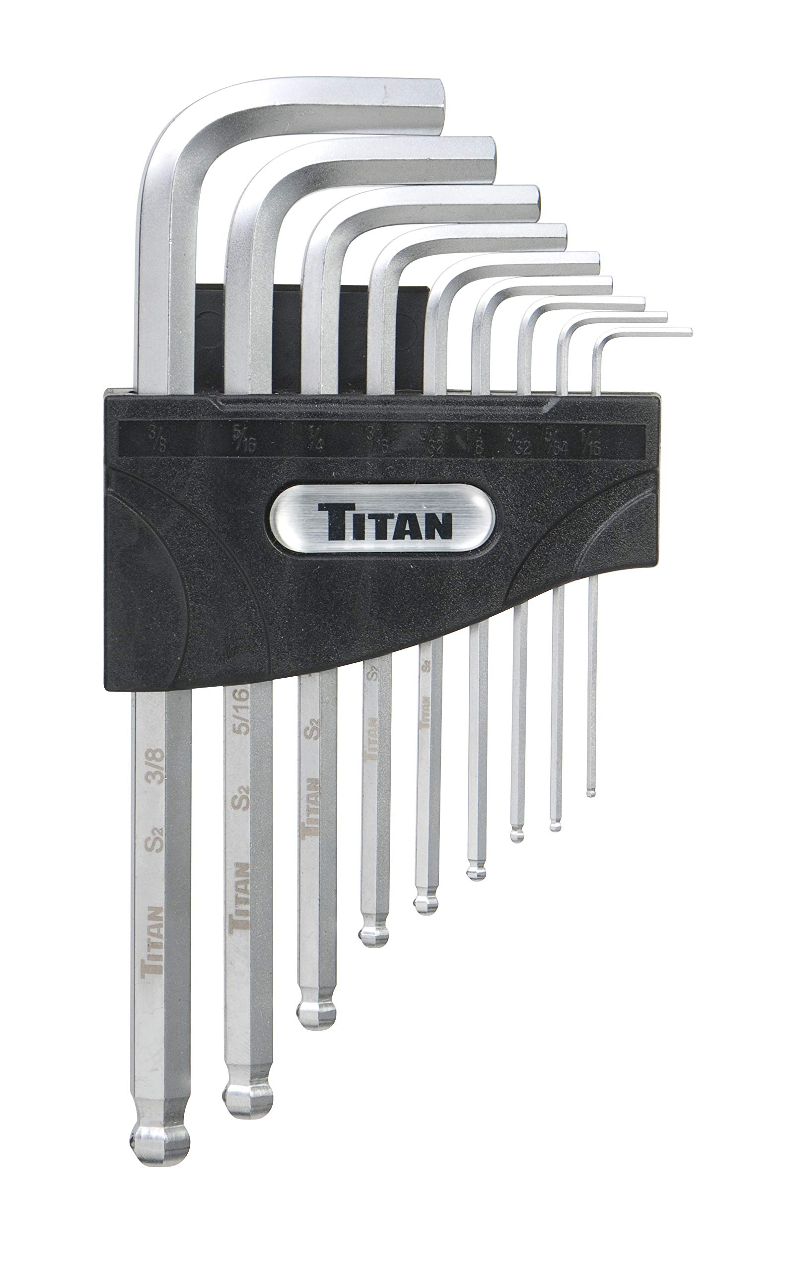 Titan Tools Titan 12735 kulka z detergentem SAE zestaw kluczy sześciokątnych – 9 sztuk, wielokolorowy