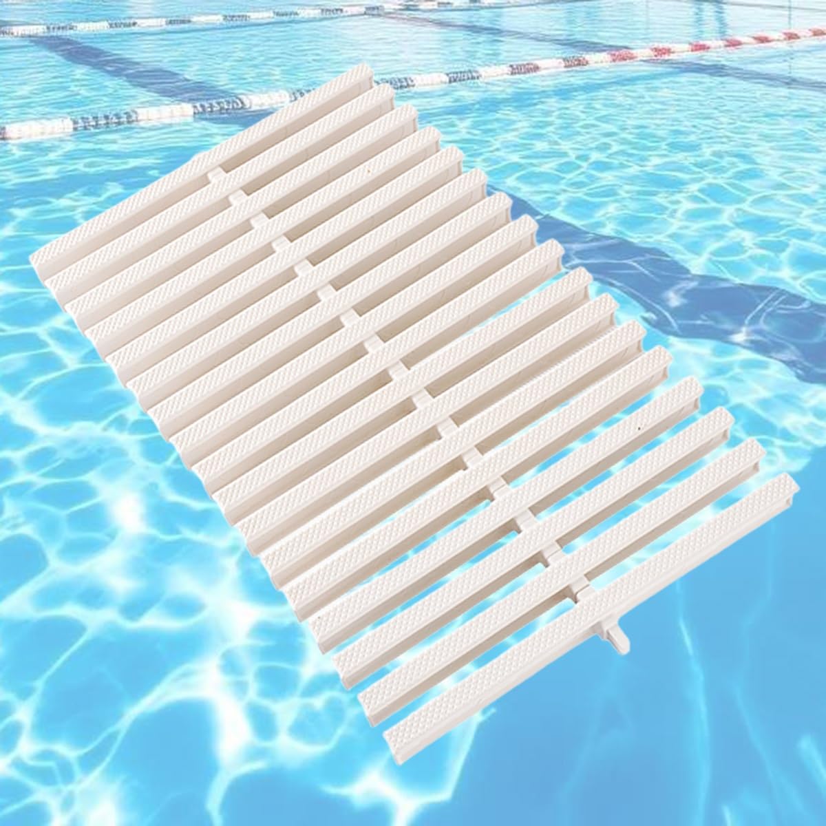 UZAMIRLEX Drainage Overflow Grate, PP Pool Drainage Overflow Grate, Non-Slip, Splicable, Turnable, 18-30x100cm, Pack Of 2-20(15pcs,18 * 100cm)