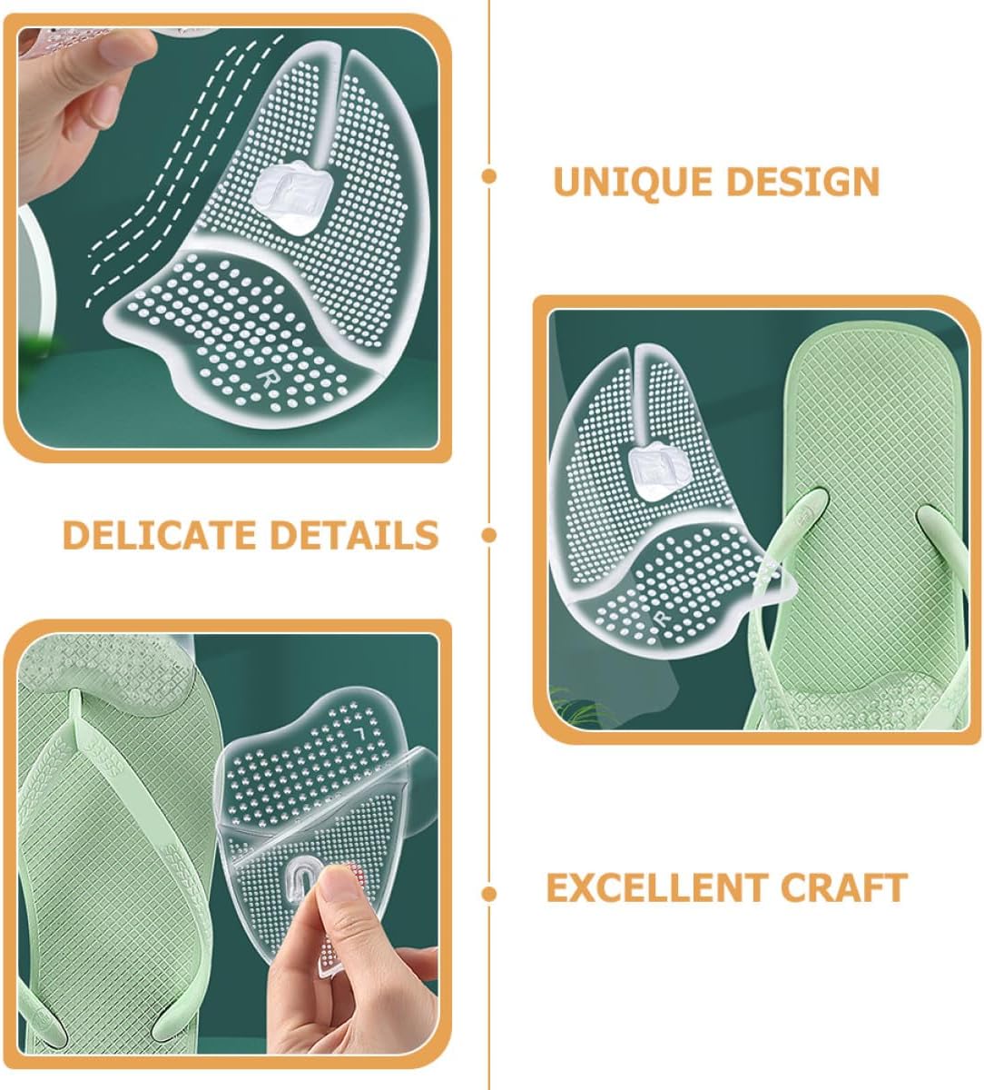 Metatarsal Pads and Forefoot Toe Cushions 2 Pairs Adhesive Ball of Foot Cushions for Women Sandals and High Heels Relief Invisible Half Insoles