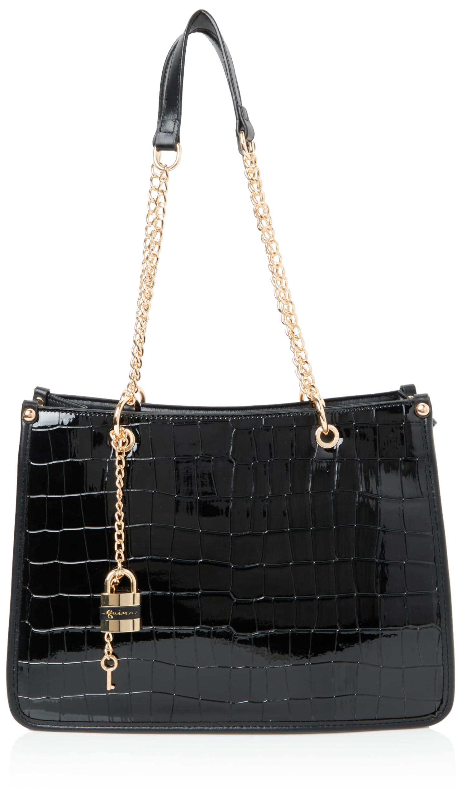 NALLY Women's Handbag Shopper, Black, One Size