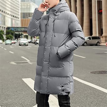 PODOLIXIA Veste matelassée légère sans capuche, col montant, veste de transition, veste d'hiver fine, à manches longues, doudoune chaude, bouffante pour homme, Noir , S PODOLIXIA Veste matelassée légère sans capuche, col montant, veste de transition, veste d'hiver fine, à manches longues, doudoune chaude, bouffante pour homme, Noir , S
