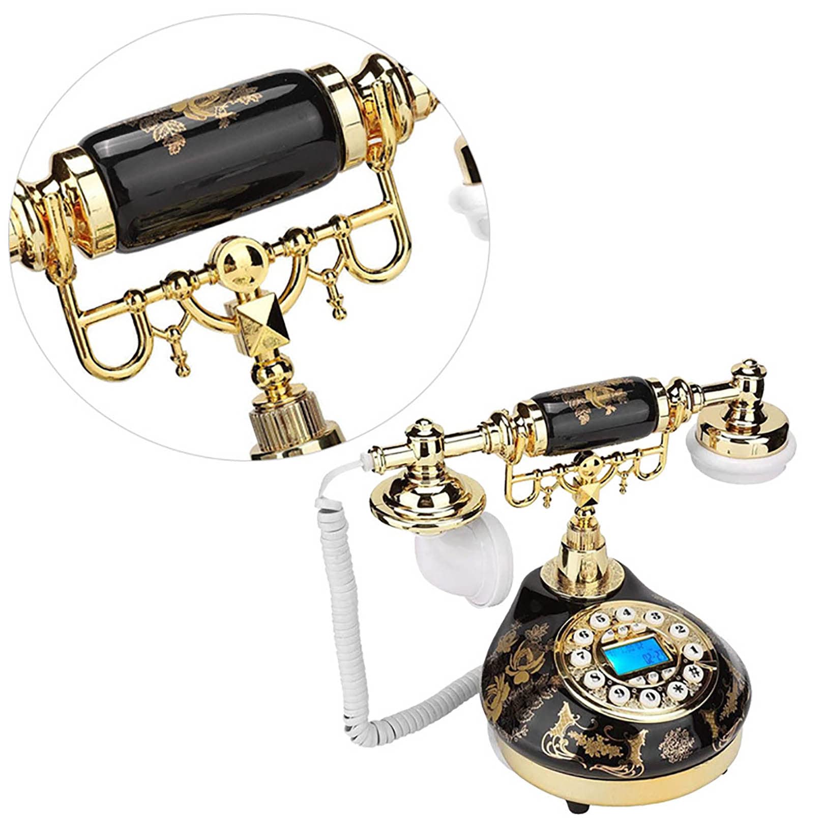 WangXLDD Teléfonos antiguos giratorios antiguos antiguos teléfono retro moda vintage antiguo teléfono fijo para amigos o familias teléfono de la casa