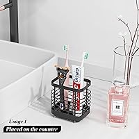 Vista 2 de Soporte para cepillos de dientes de acero inoxidable para baño, soporte para pasta de dientes de pared, soporte para maquinilla de afeitar