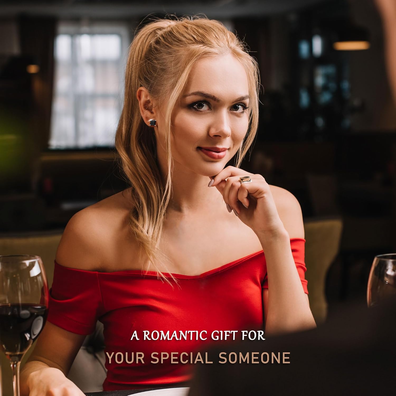 18K White Gold Plated Sterling Silver Princess Cut Cubic Zirconia Stud Earrings Square Simulated Diamond CZ Stud Earrings for Women Men Hypoallergenic - Image 5