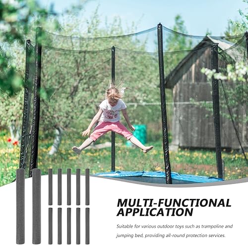 Miniatura 2 de Angoily Cubiertas para poste de trampolín, 12 piezas, fundas de tubo de espuma protectora, repuesto de 15.7 in, tubo de esponja anticolisión,