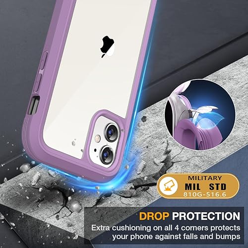 Miniatura 4 de Miracase Serie de vidrio magnético para iPhone 11, funda protectora resistente de cuerpo completo con protector de pantalla de vidrio templado 9H