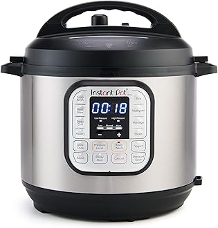 Instant Pot Duo 7-in-1 Electric Pressure Cooker, Slow Cooker, Rice Cooker, Steamer, Sauté, Yogurt Maker, Warmer & Sterilizer, Includes App with Over 800 Recipes, Stainless Steel, 8 Quart