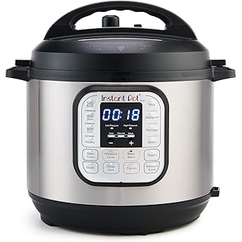 Instant Pot NOVA 6 Pressure Cooker, 6qt, Stainless Steel/Black