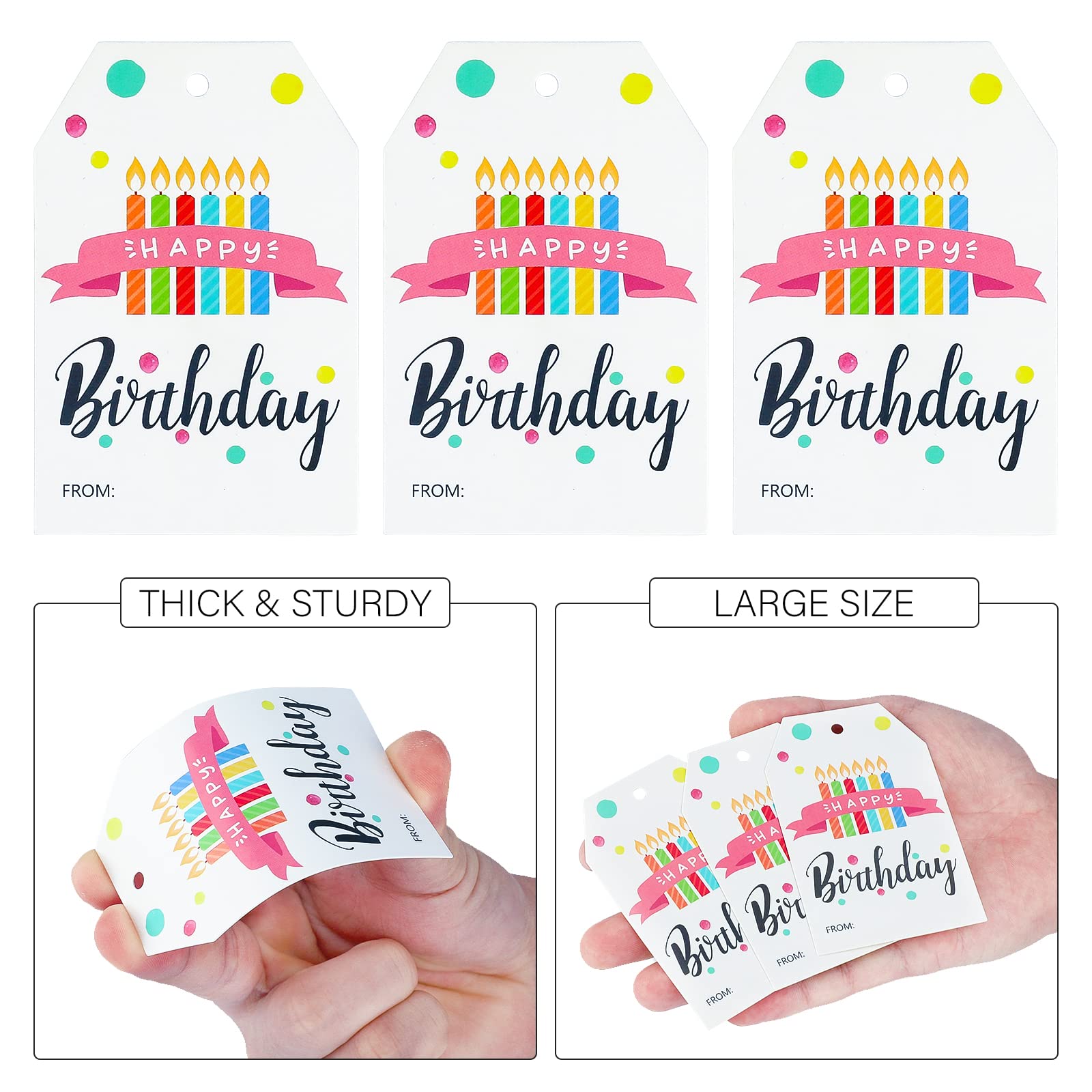 amazon-com-joycraft-happy-birthday-gift-tags-with-string-100pcs-colorful-candles-birthday-presents-personalized-paper-tags-for-baby-shower-adult-boys-or-girls-birthday-party-gift-bags-3-3-x2-1-health-household for Happy Birthday Tags Free Printable Amazon.com: joycraft Happy Birthday Gift Tags with String,100pcs Colorful Candles Birthday Presents,Personalized Paper Tags for Baby Shower,Adult, Boys or Girls Birthday Party Gift Bags(3.3