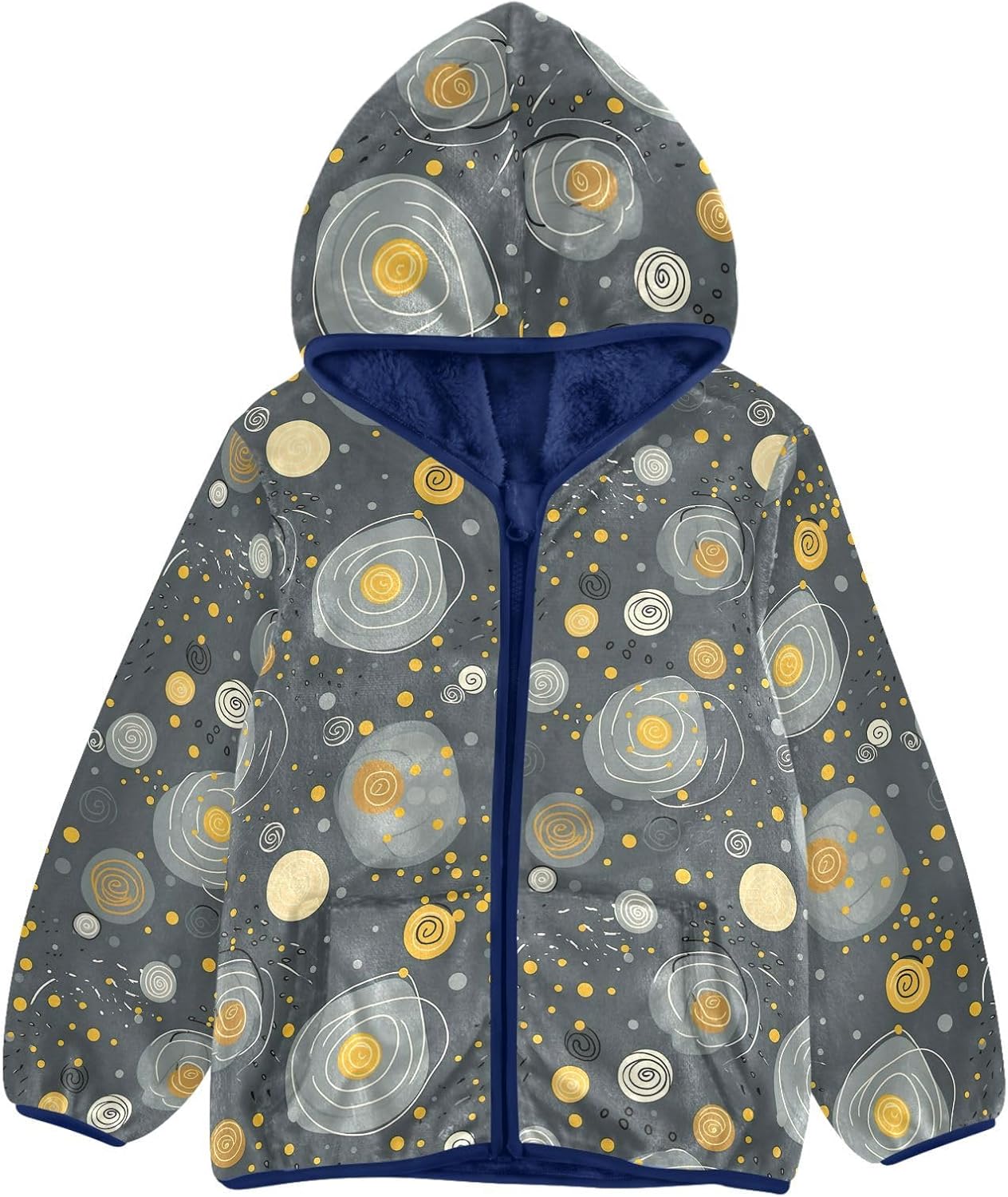 Boys Fleece Coat,Children's Zip-Up Hoodie Jacket,Baby Warm Fashion Outerwear 3-10T