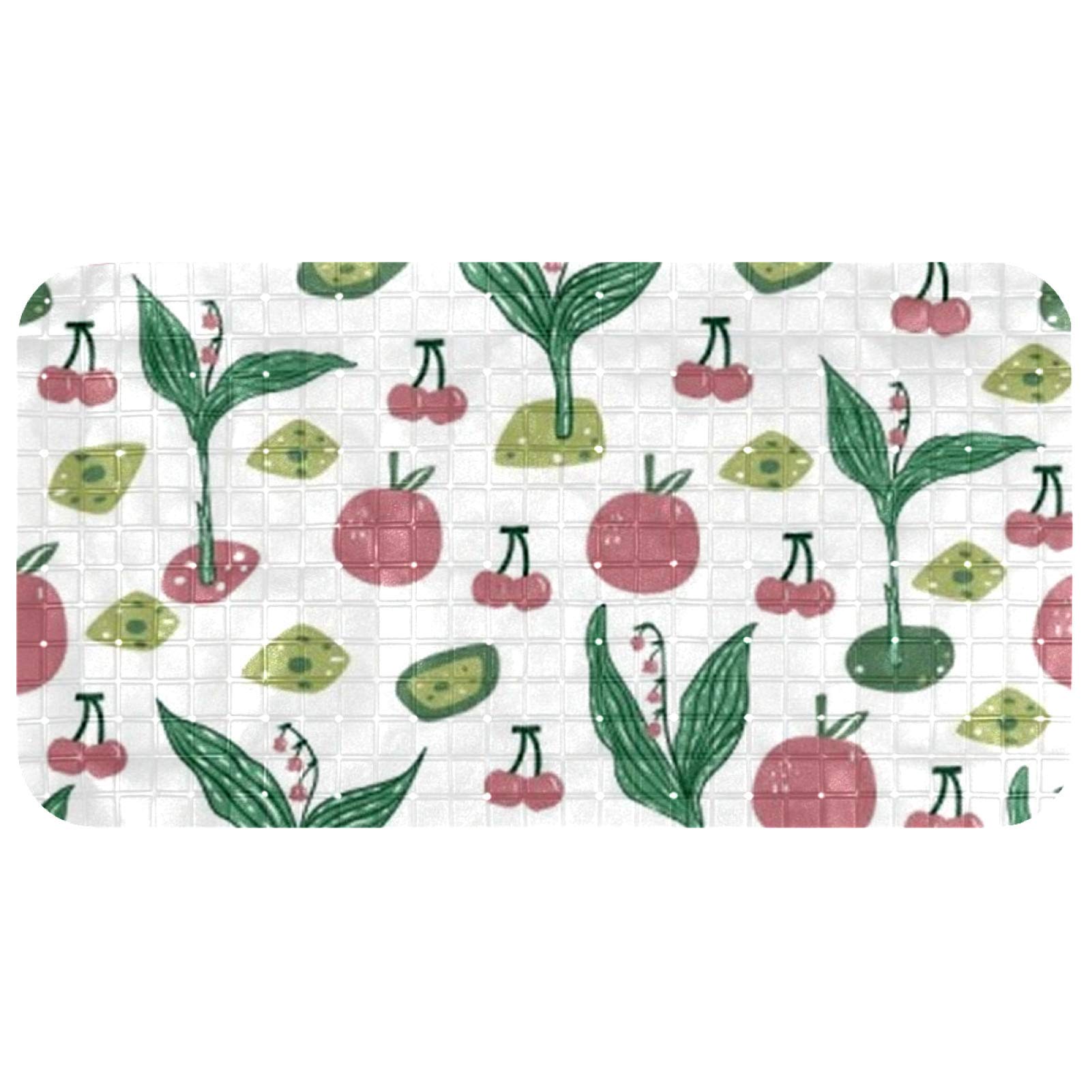 Tapis de baignoire pour enfants pour un bain ludique au motif cerises