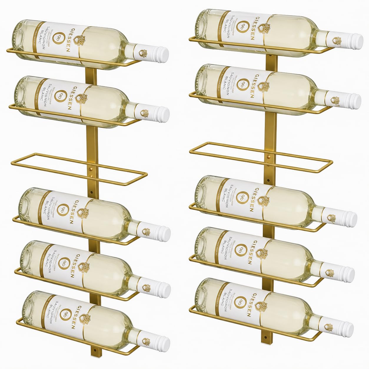 Wall Mounted Wine Rack - 12 Bottle Black -8