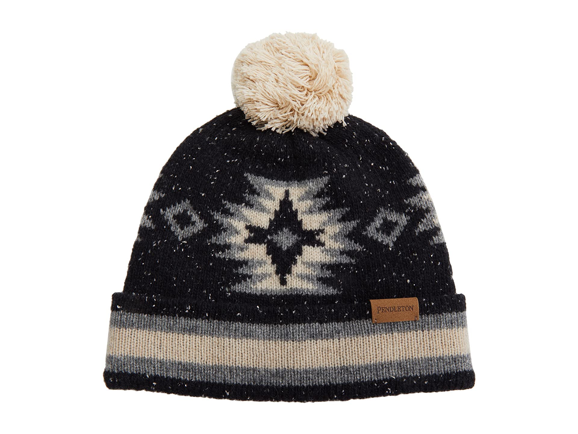 Pendleton unisex-adult Pendleton Lambswool Hat With Pom Pom Beanie Hat (pack of 1)