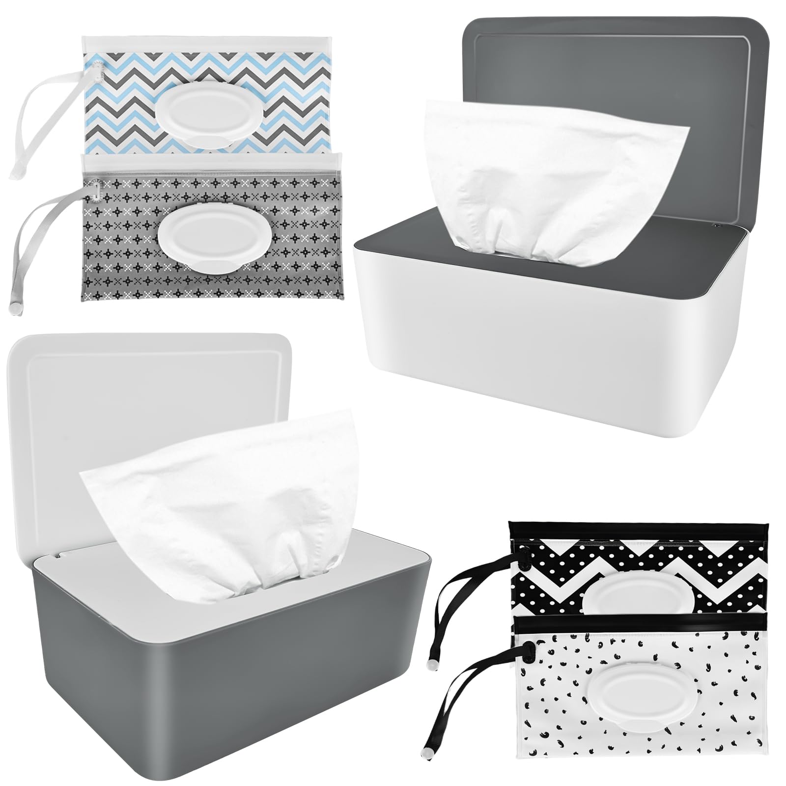 Distributeur De Lingettes Humides ZonYan – Boîte Étui Pop-Up Bébé, Anti-Séchage, Hermétique Et Portable