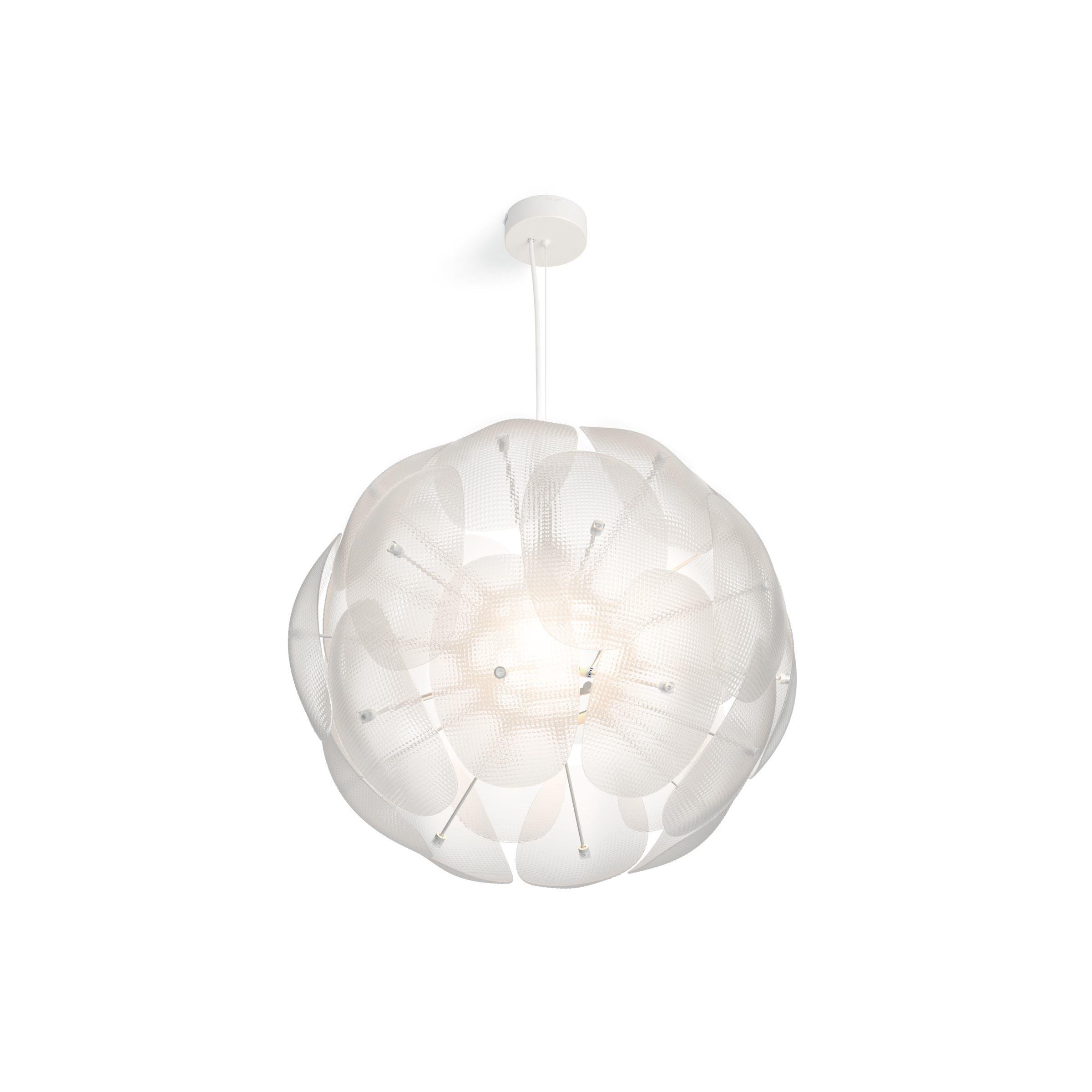 Philips MyLiving Pendelleuchte 4096660pn – Flexibles Aufhängesystem, Transparent/weiß, Für Wohnzimmer & Schlafzimmer