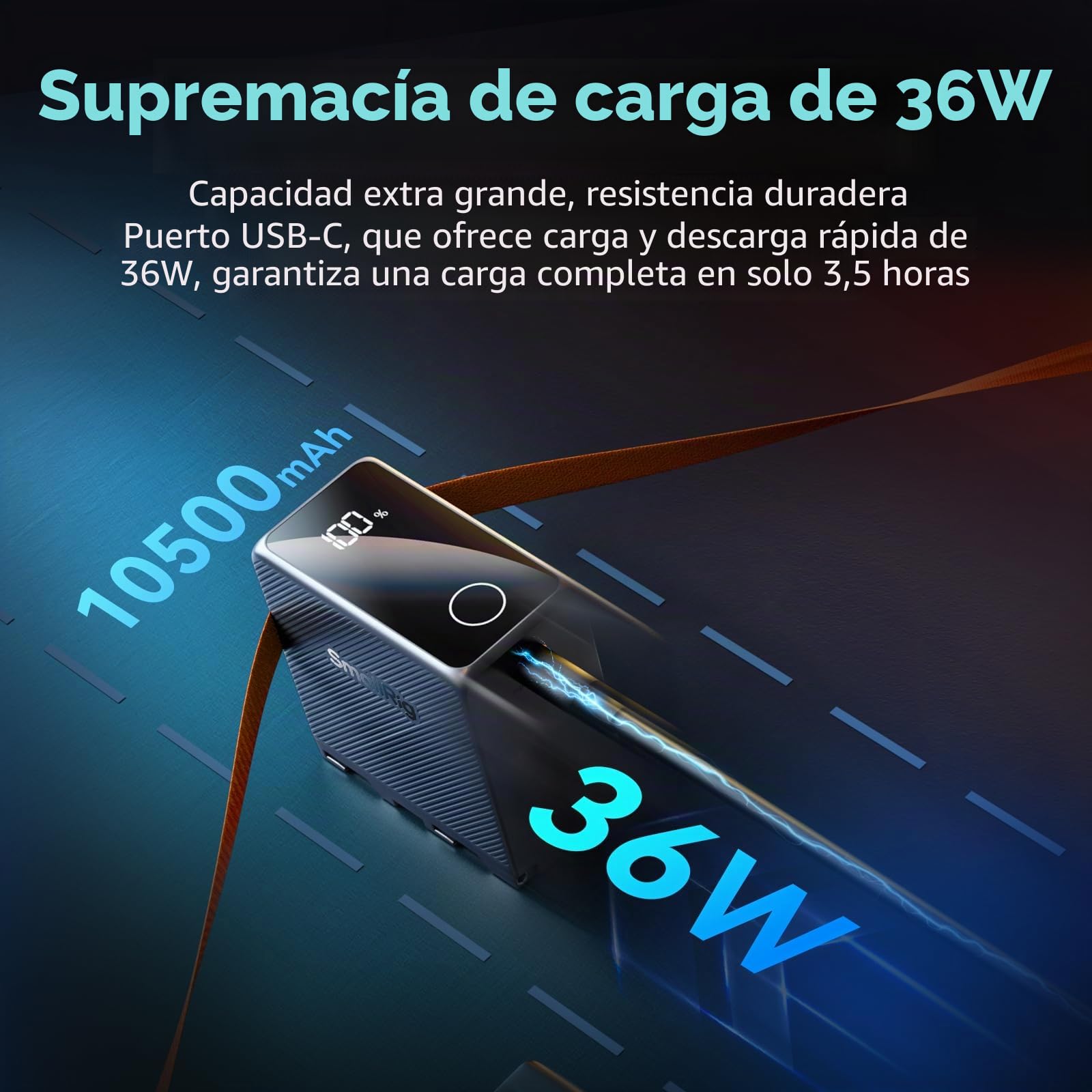 SMALLRIG Compatible co NP-F970 10500mAh Batería de Repuesto para Sony NP-F970 F750 F550,PD 36W USB-C 3.5H Carga Rápida, Batería con Pantalla OLED, Monitor, Luz de Video LED, Videocámara,Negro - 4469