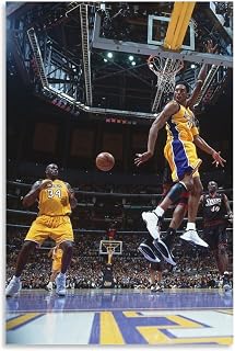 BIAOHAN Kobe Bryant Inspirational Poster Unframed 12"" x 18"" Canvas Wall Art, Basketball Star Player Sports Painting Decor, Motivational Artwork Room Home Office Gym Dormitory Wall Decor, Uframe-kb1