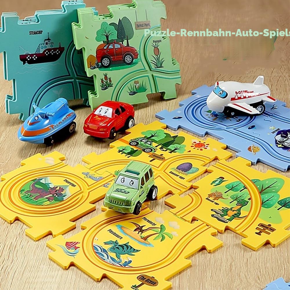 Auto Spielzeug Autorennbahn Spielzeugauto DIY-Puzzlebahn für Kinderspielzeug DIY-Route Cars Spielzeug Geschenkspiele für Kinder Spielzeug ab 2 3 4 5 6 Jahren