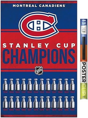 Trends International Póster de pared de la NHL Montreal Canadiens - Champions 23