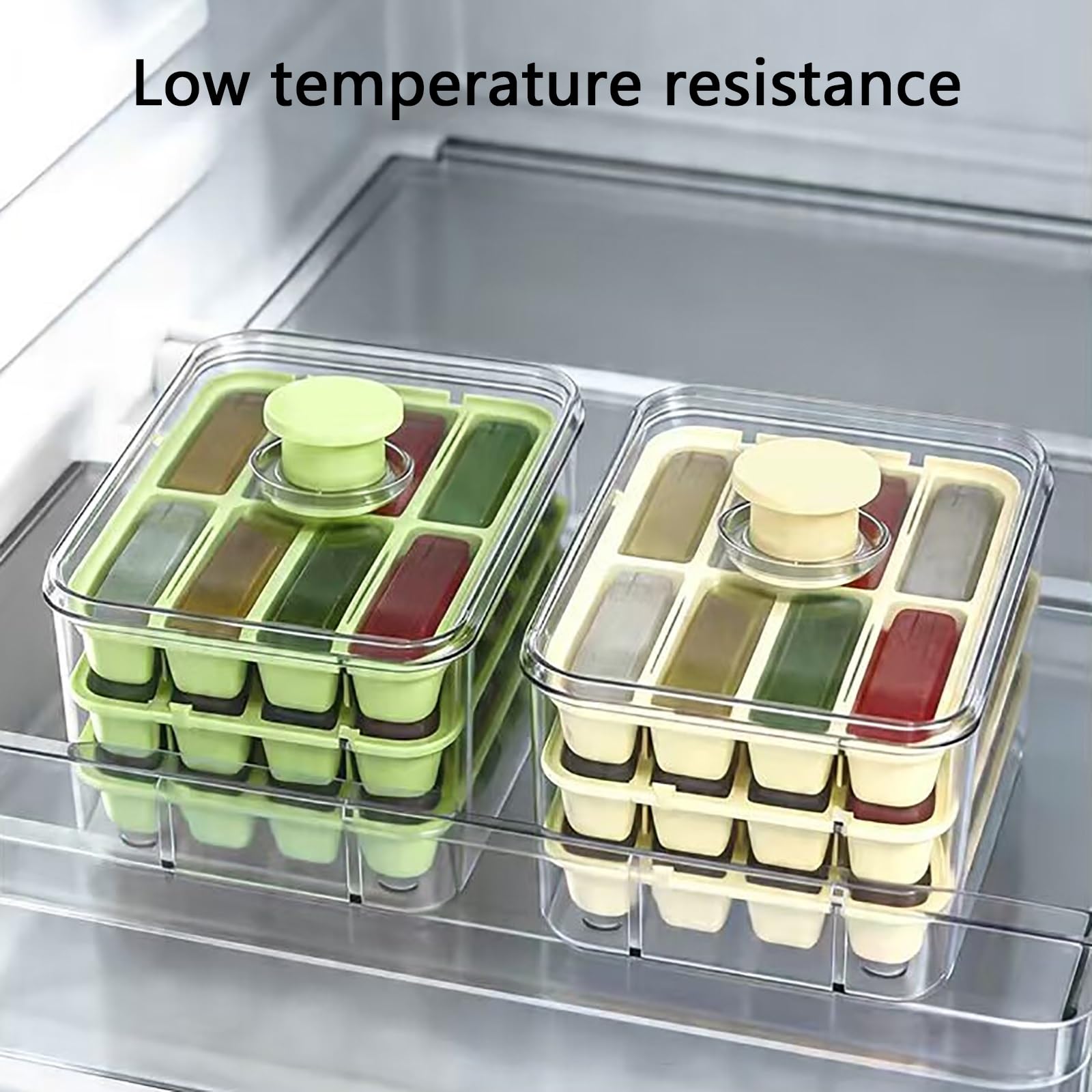 Moldes Helados, Molde para Helados, con Caja de Almacenamiento