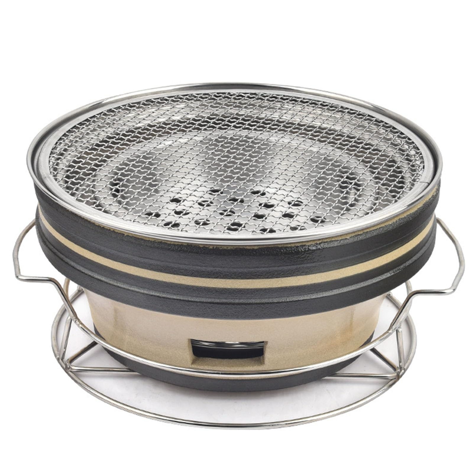Réchaud de camping léger avec barbecue portable charbon et argile 15x7in