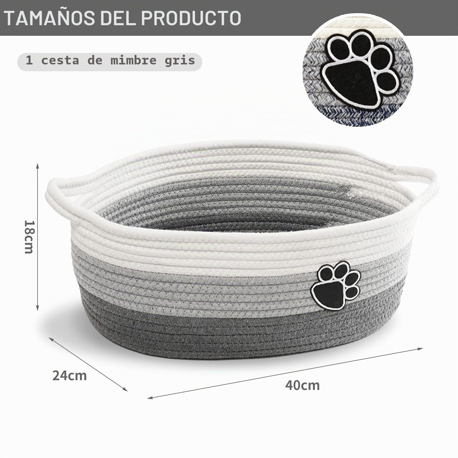 Pequeñas cestas trenzadas para guardar cuerdas cesta con asa linda cesta de algodón para habitación de los niños regalo juguetes para perros cajas de almacenamiento
