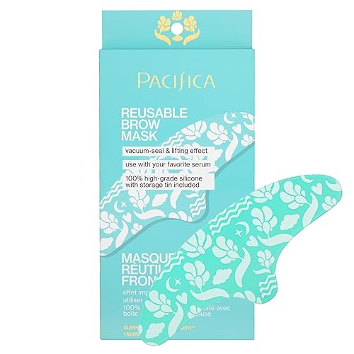 Pacifica Mascarilla reutilizable para cejas parche antiarrugas de frente 100% silicona para levantar cejas, almohadilla antiarrugas reutilizable que