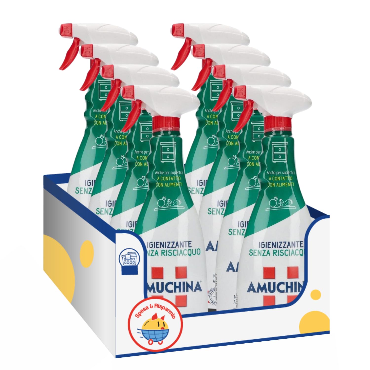 Igienizzante Spray Senza Risciacquo 750 ml – Variazioni 4/8/12 Pezzi – Pulizia Rapida per Superfici (8)