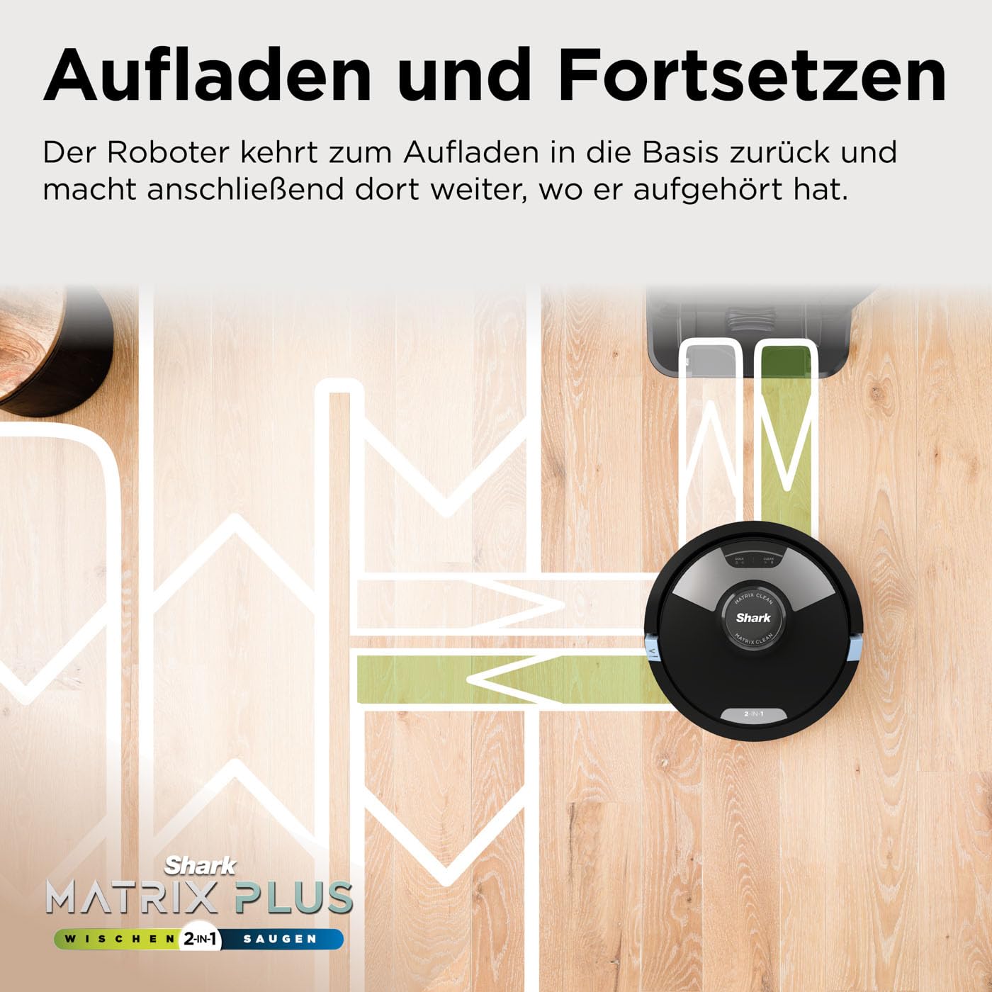 Shark Matrix Plus 2-in-1 selbstentleerter Wisch- & Saugroboter mit LiDAR Home Mapping & Kantenreinigung, für Teppiche, Hartböden & Tierhaare, Anti-Allergen, selbstaufladend, WiFi/App, Schwarz