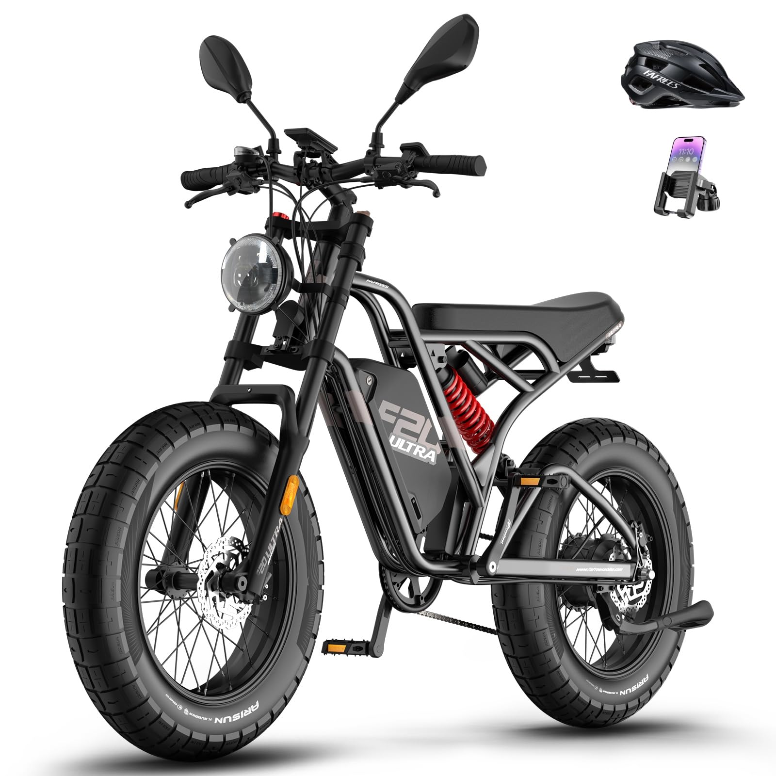 Fafrees F20 Ultra E Bike 20 * 5.0 Zoll Elektrofahrrad, 48V 25Ah Akku City E-Bike, Fatbike Motor 75N.m, EU-typgenehmigt (L1e-B), Mountainbike Reichweite bis zu 140-200Km