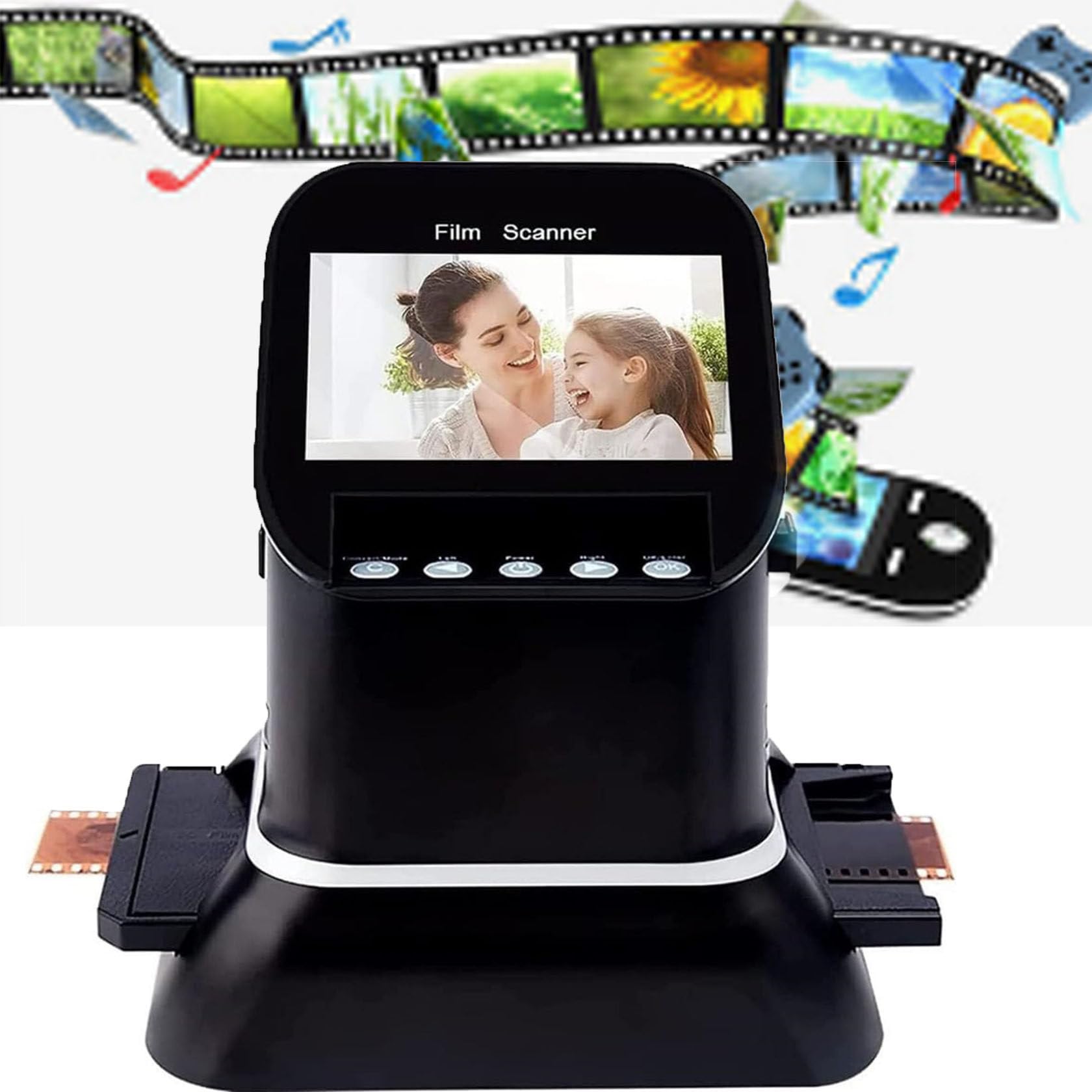 Film Scanner For135 126 120 127 Film, Slide & Negative Scanner with 4.3" LCD, Convert Color and B and W Negatives and Slides,22mp High Resolution to Convert Old Photos to Digital JPEG-image-46