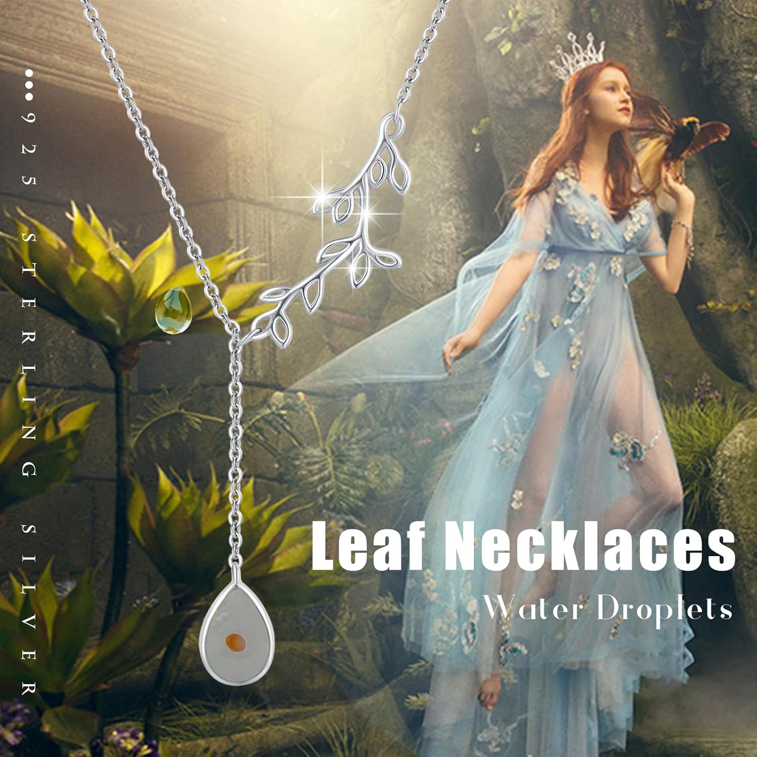 Leaf Necklace for Women 925 Sterling Silver Leaf Pendant Necklace Y Chain Necklace Jewelry Gift for Women - Image 6