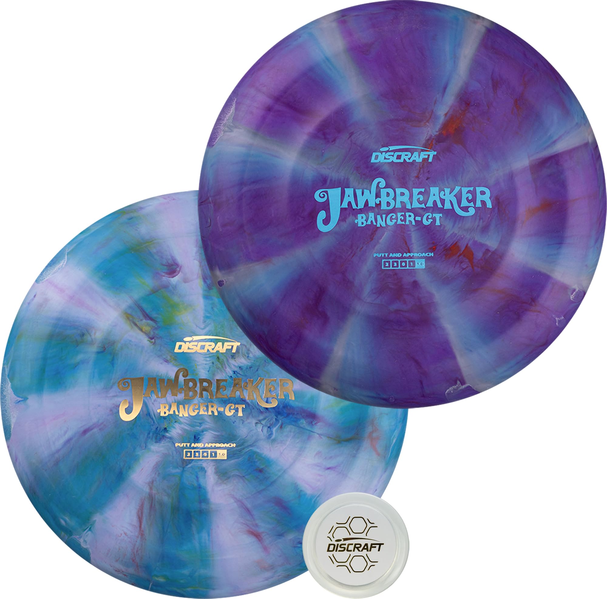 Discraft Jawbreaker Banger GT 2-Pack | Premium Putter Set in Updated Jawbreaker Plastic - Varied Colors & Foils - 173-174g