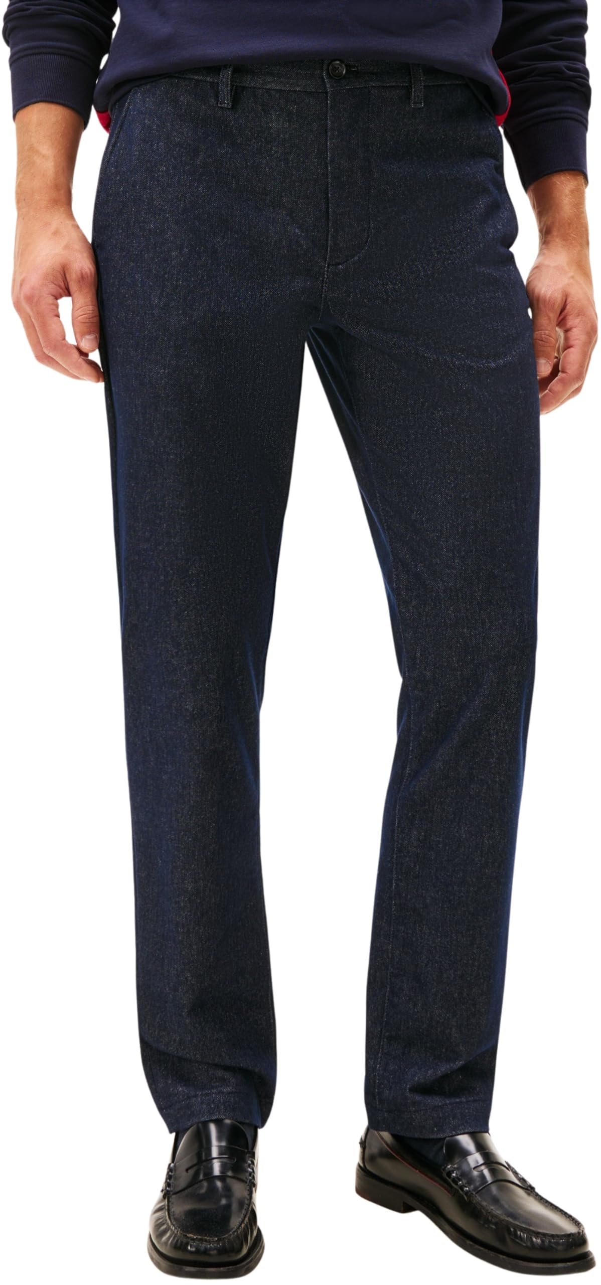 Tommy Hilfiger Herren Chino Hose Denton Brushed Marl Straight Fit