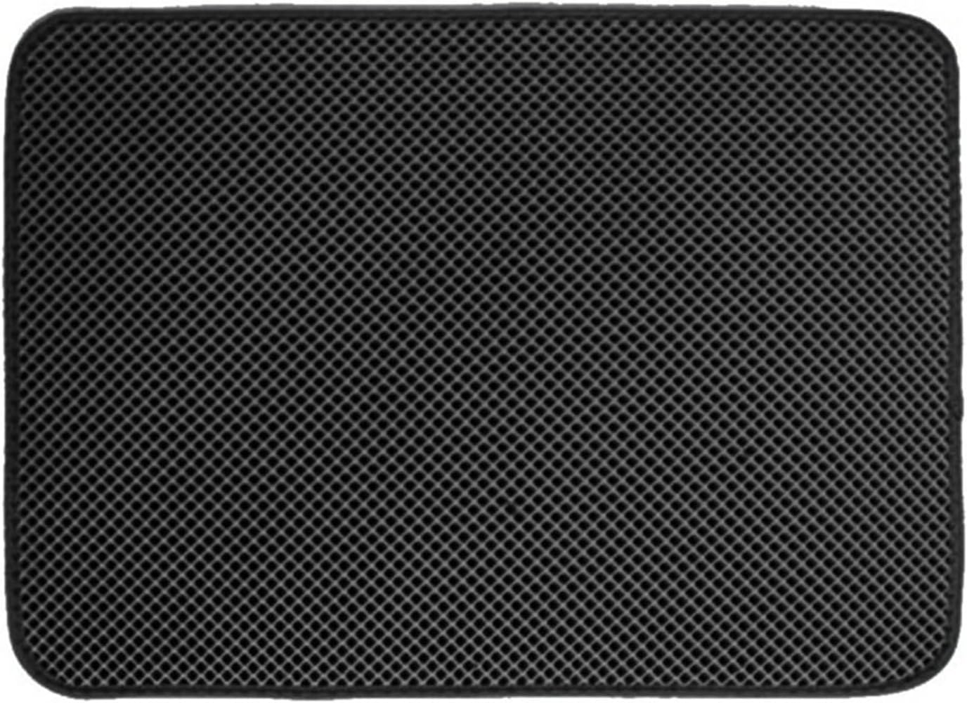 cat Litter pad Folding Cat Pad Kitten Cat Litter Pad Garbage Collector Bed Protection Floor Feeding Carpet EVA Foam Garbage Pad Convenient and Durable (Color : Gray, Size : L)